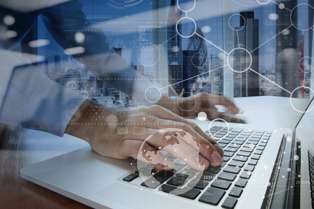 businessman hand working with modern technology and digital layer effect as business strategy concept-4