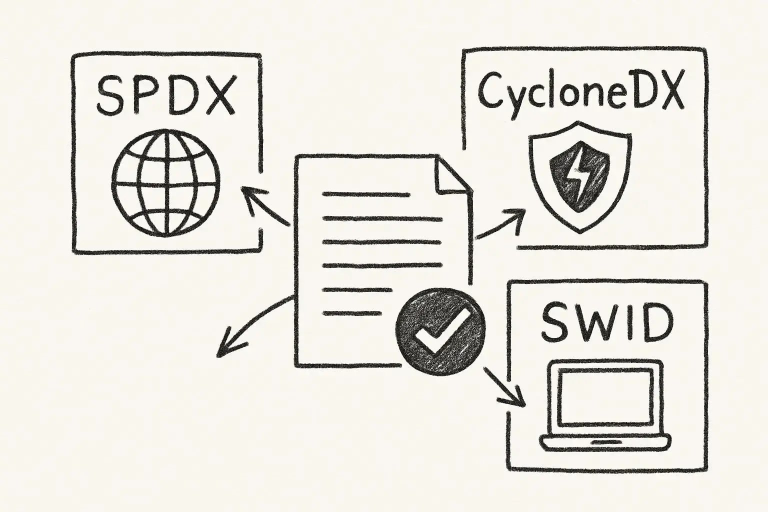SBOMの代表的なフォーマットには何がある?
