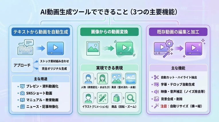 AI動画生成ツールでできることとは？