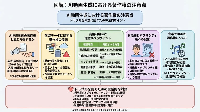 AI動画生成における著作権の注意点とは？