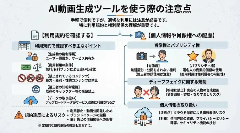 AI動画生成ツールを使う際の注意点