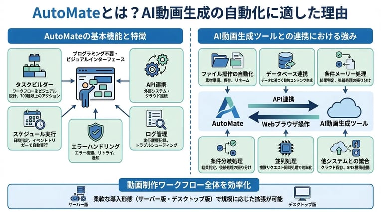 AutoMateとは?AI動画生成の自動化に適した理由