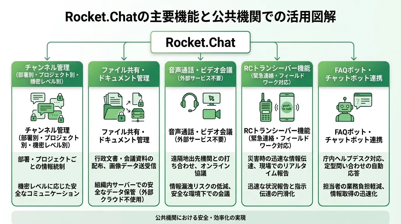 Rocket.Chatの主要機能と公共機関での活用