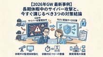【2026年GW】休暇中に何が起きた？サイバー攻撃の最新事例と企業が取るべき3つの対策