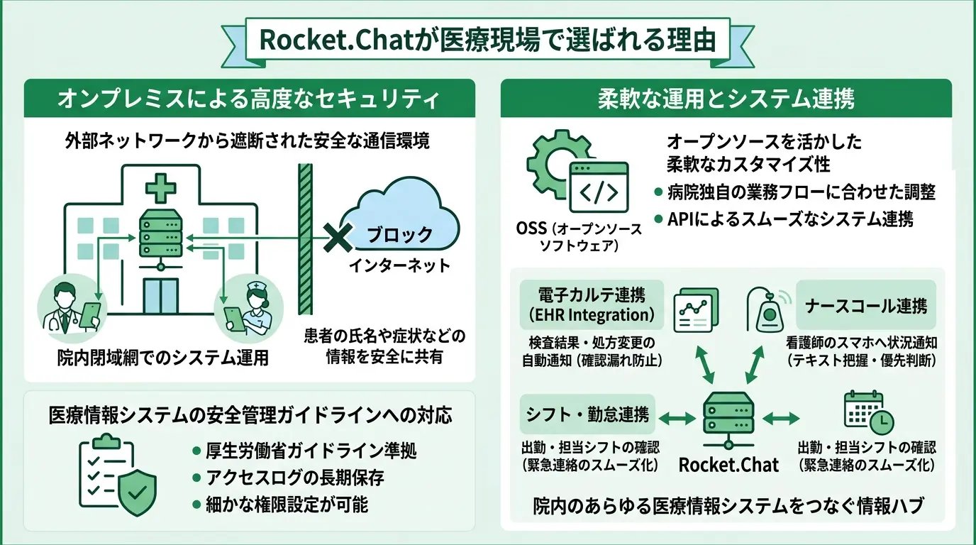 Rocket.Chatが医療現場で選ばれる理由
