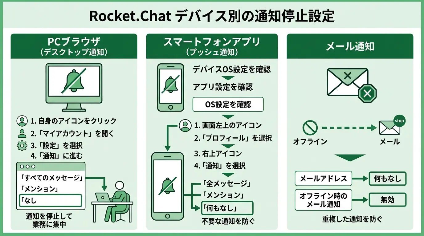 デバイス別の通知停止設定