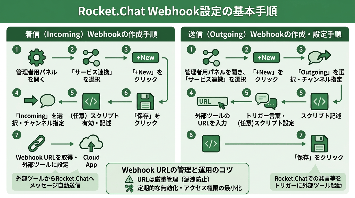 【連携方法別】Rocket.ChatのWebhook設定の基本手順