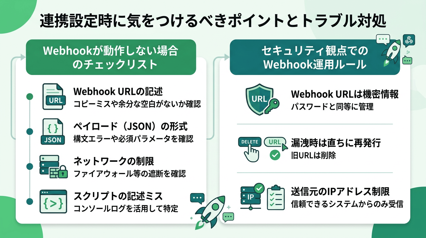 連携設定時に気をつけるべきポイントとトラブル対処