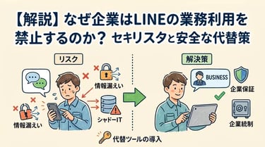 LINEを業務利用禁止にする理由とは？私用アプリのリスクとBYOD・シャドーIT対策を解説