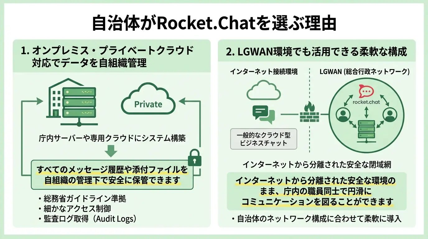 Rocket.Chatが自治体に選ばれる理由