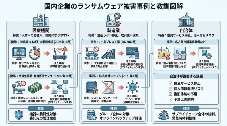 国内企業のランサムウェア被害事例