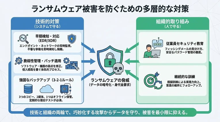 ランサムウェア被害を防ぐための対策