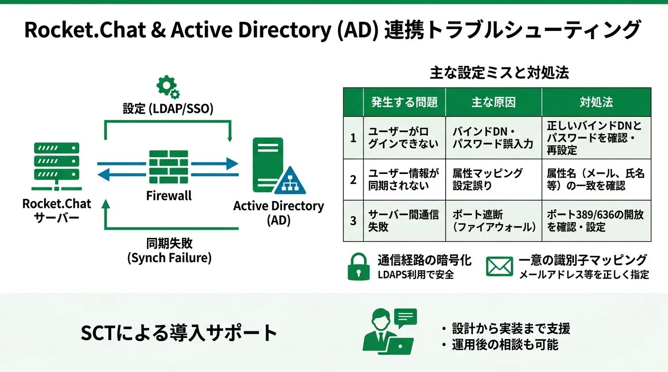 Active Directory連携時の注意点とトラブルシューティング