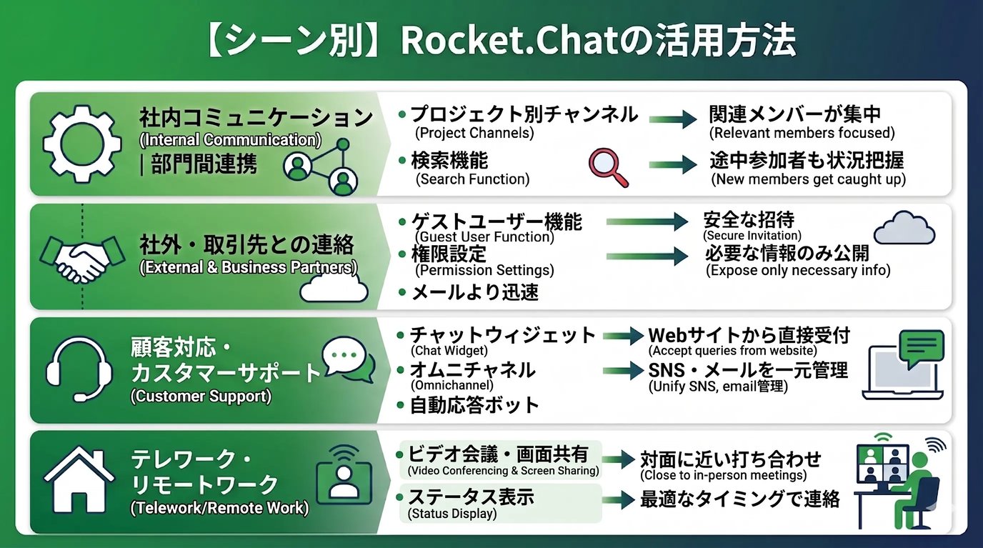【シーン別】Rocket.Chatの活用方法