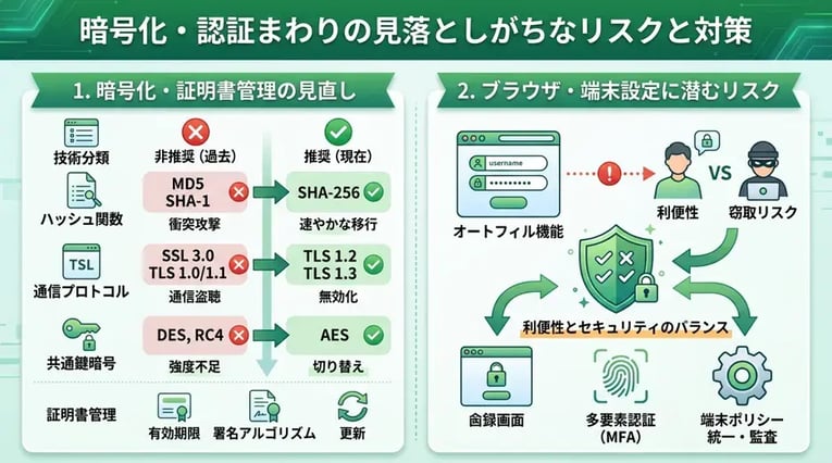 暗号化・認証まわりの見落としがちなリスク