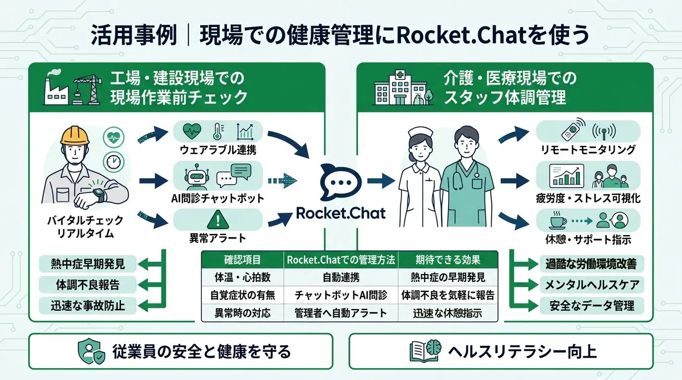 活用事例｜現場での健康管理にRocket.Chatを使う