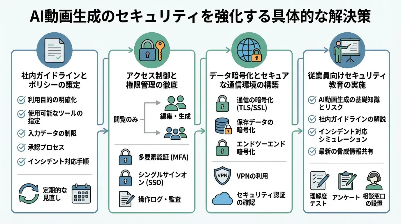 AI動画生成のセキュリティを強化する具体的な解決策