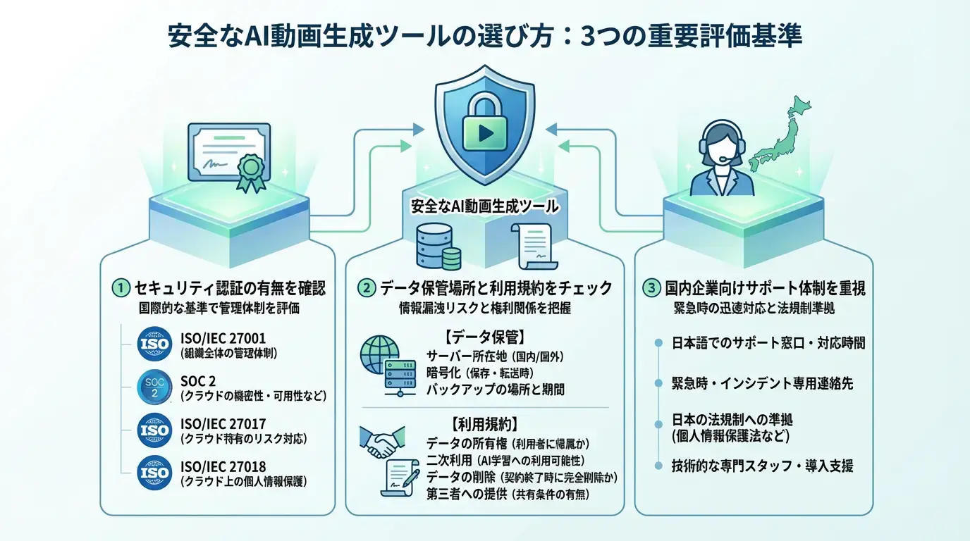 安全なAI動画生成ツールの選び方とは?