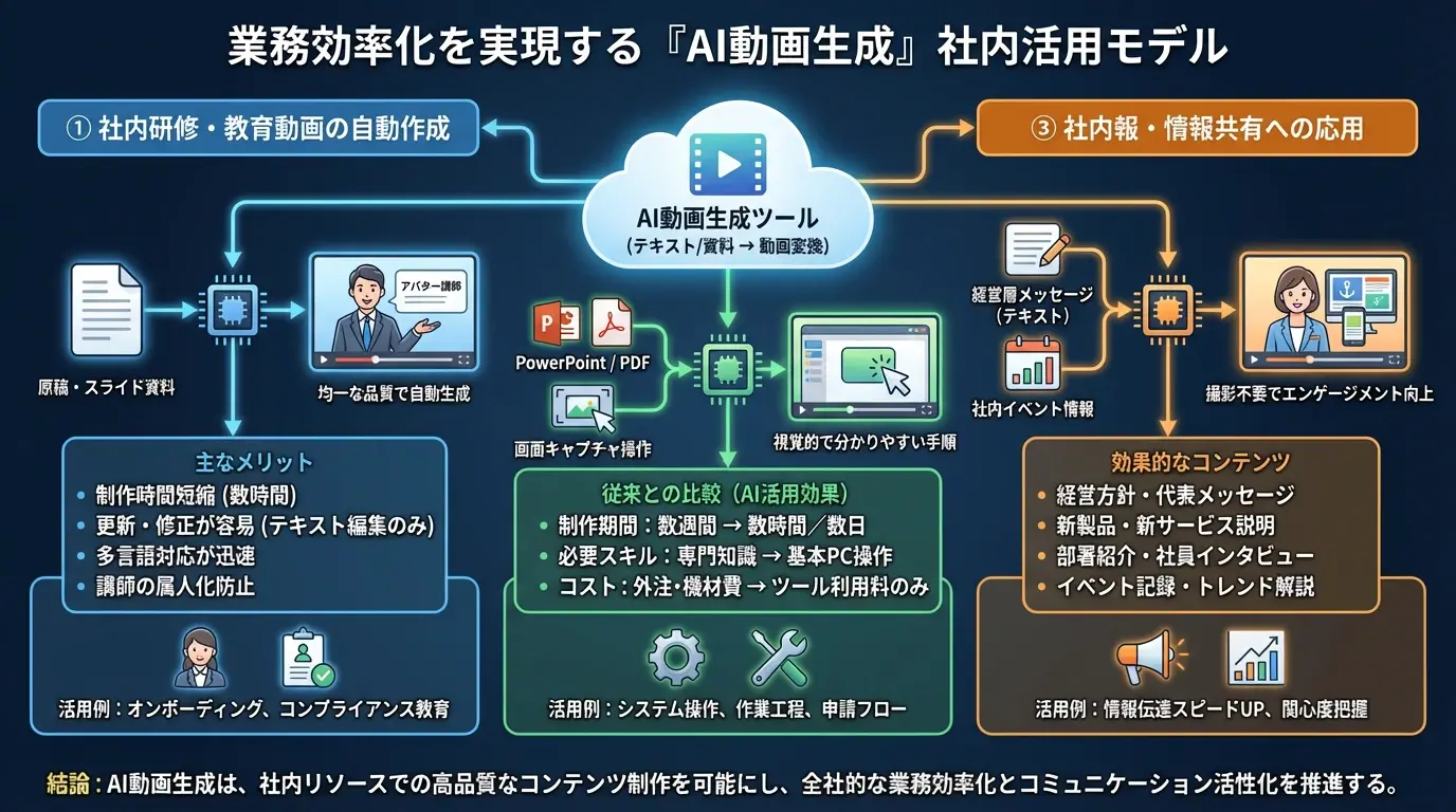 業務効率化におけるAI動画生成の活用事例