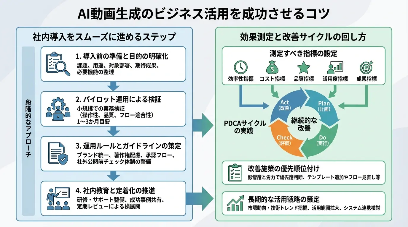 AI動画生成のビジネス活用を成功させるコツ