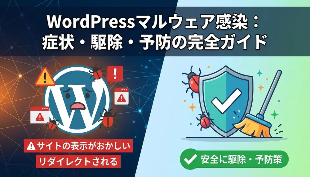 WordPressがマルウェアに感染した時の症状・駆除方法・予防策を徹底解説